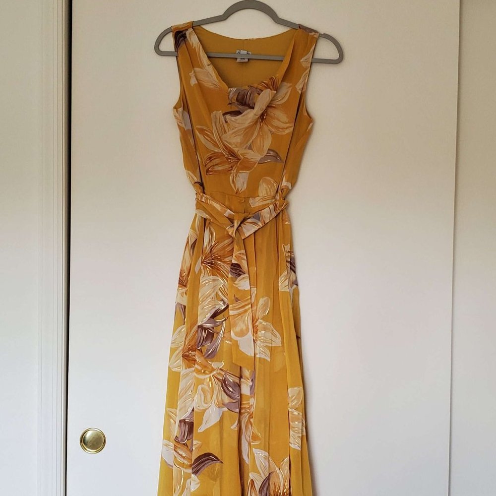Alexa B Nites Yellow Maxi Dress